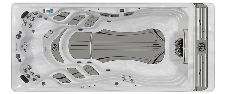 Downshot of a H2X Challenger 18 Deep Swim Spa