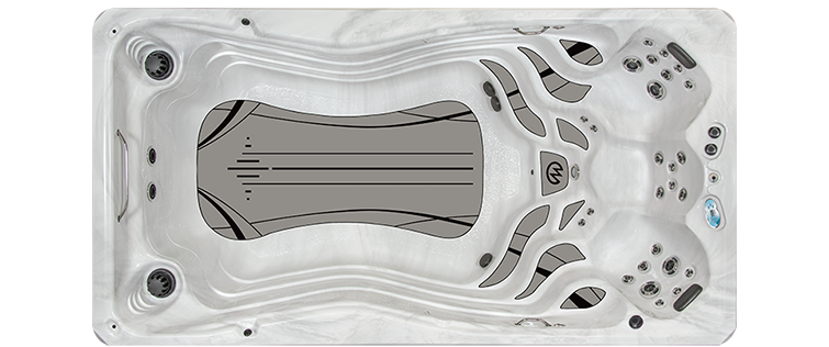 Downshot of a H2X Therapool 15 Swim Spa