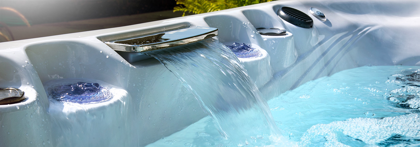 hot tub installation on a back patio